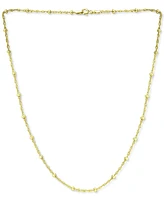 Giani Bernini Small Beaded Singapore 18" Chain Necklace in 18k Gold-Plated Sterling Silver, Created for Macy's