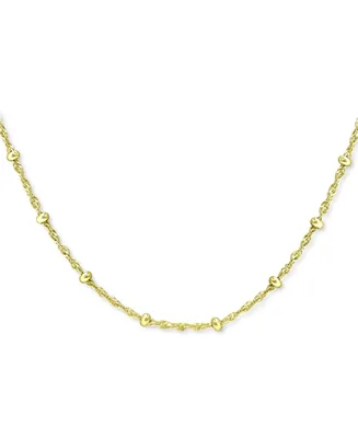 Giani Bernini Small Beaded Singapore 16" Chain Necklace in 18k Gold-Plated Sterling Silver, Created for Macy's