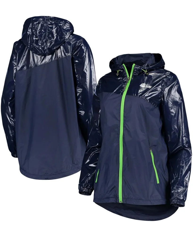 Women's Wear by Erin Andrews Navy Seattle Seahawks Bomber Full-Zip Jacket Size: Medium