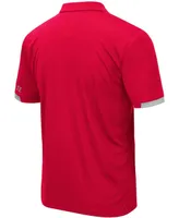 Men's Scarlet Ohio State Buckeyes Logo Santry Polo Shirt