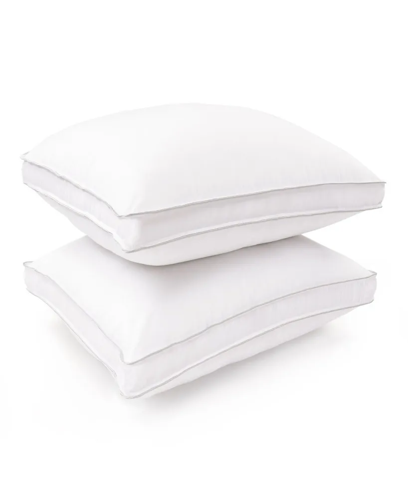 Superior 2 Piece Gusset Pillow Set, King - White