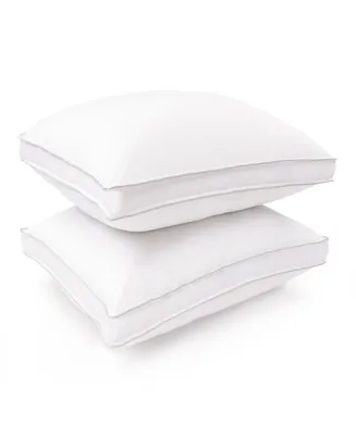 Superior 2 Piece Gusset Pillow Set, King - White