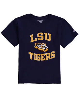 Big Boys and Girls Purple Lsu Tigers Circling Team Jersey T-shirt
