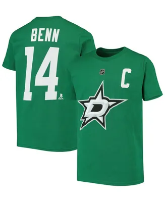 Big Boys and Girls Jamie Benn Kelly Green Dallas Stars Name and Number T-shirt