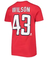 Big Boys and Girls Tom Wilson Red Washington Capitals Player Name Number T-shirt
