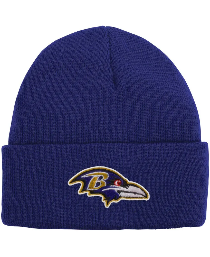 Big Boys and Girls Purple Baltimore Ravens Basic Cuffed Knit Hat