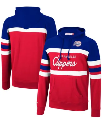 Men's Royal and Red La Clippers Head Coach Pullover Hoodie