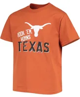 Big Boys and Girls Texas Orange Longhorns Team Chant T-shirt