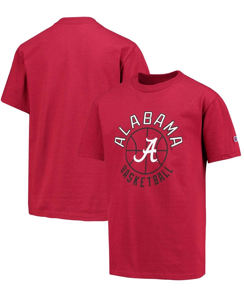 Big Boys and Girls Crimson Alabama Crimson Tide Basketball T-shirt