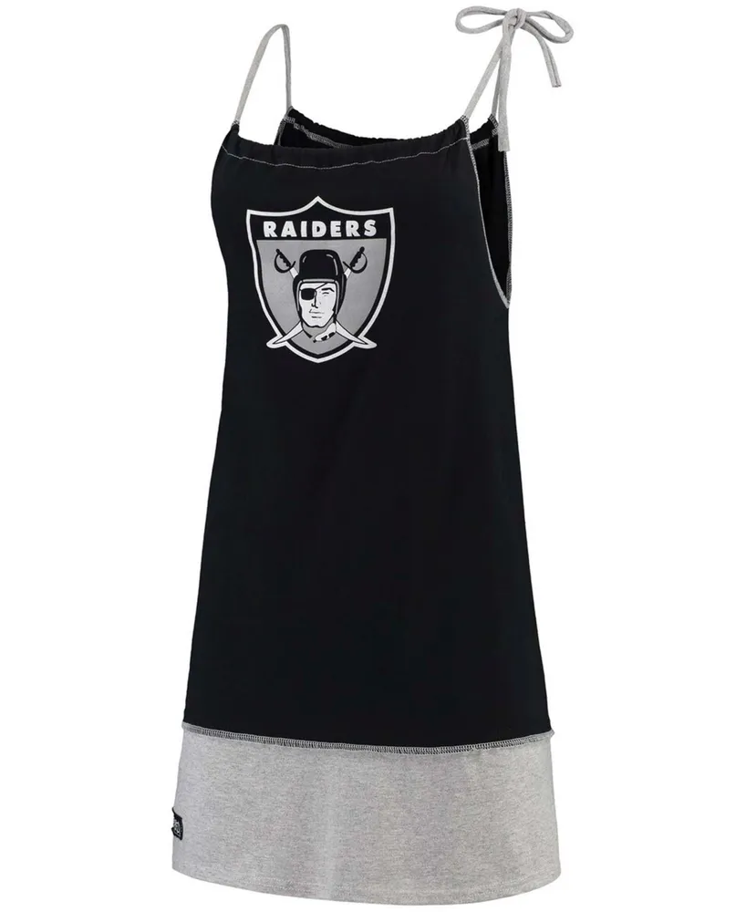 Women's Nike Heather Charcoal Las Vegas Raiders Fleece Raglan Hoodie Dress Size: Small