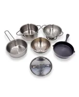 PopOhVer Deluxe Pots Pans Playset Stainless Steel Set, 12 Piece