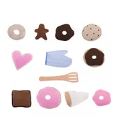 PopOhVer Pretend Play Plush Baking Donuts Pastries Food Playset