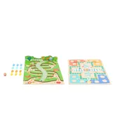 Small Foot Wooden Toys 2 in 1 Ludo and Snakes and Ladders Game Caterpillars