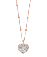 Bouquet by Effy Diamond Heart Pendant Necklace (1-1/8 ct. t.w.) 14k White Gold or Rose