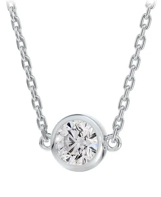 Portfolio by De Beers Forevermark Diamond Bezel Pendant Necklace (1/ ct. t.w.) in 14k White Gold