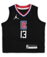 Toddler Paul George Black La Clippers 2020/21 Jersey - Statement Edition