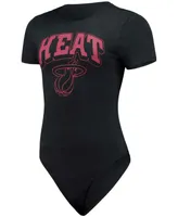 Women's Black Miami Heat Bodysuit