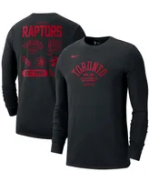 Men's Black Toronto Raptors 75th Anniversary Courtside Element Long Sleeve T-shirt