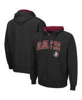 Men's Black Florida State Seminoles Arch Logo 3.0 Full-Zip Hoodie