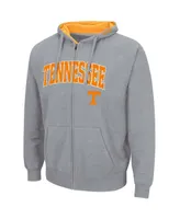 Men's Heathered Gray Tennessee Volunteers Arch Logo 3.0 Full-Zip Hoodie