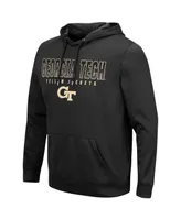 Men's Black Georgia Tech Yellow Jackets Blackout 3.0 Pullover Hoodie