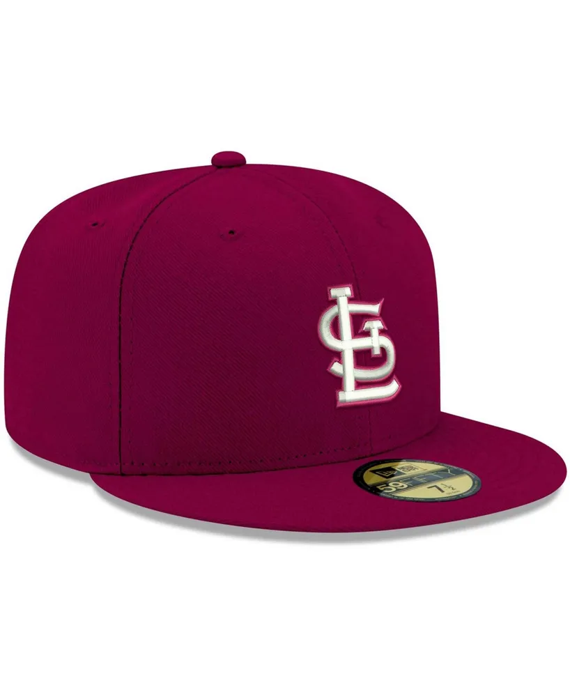 Men's Cardinal St. Louis Cardinals Logo White 59FIFTY Fitted Hat