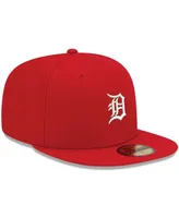 Men's Red Detroit Tigers Logo White 59FIFTY Fitted Hat