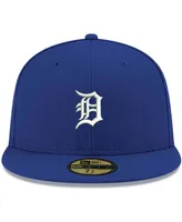 Men's Royal Detroit Tigers Logo White 59FIFTY Fitted Hat