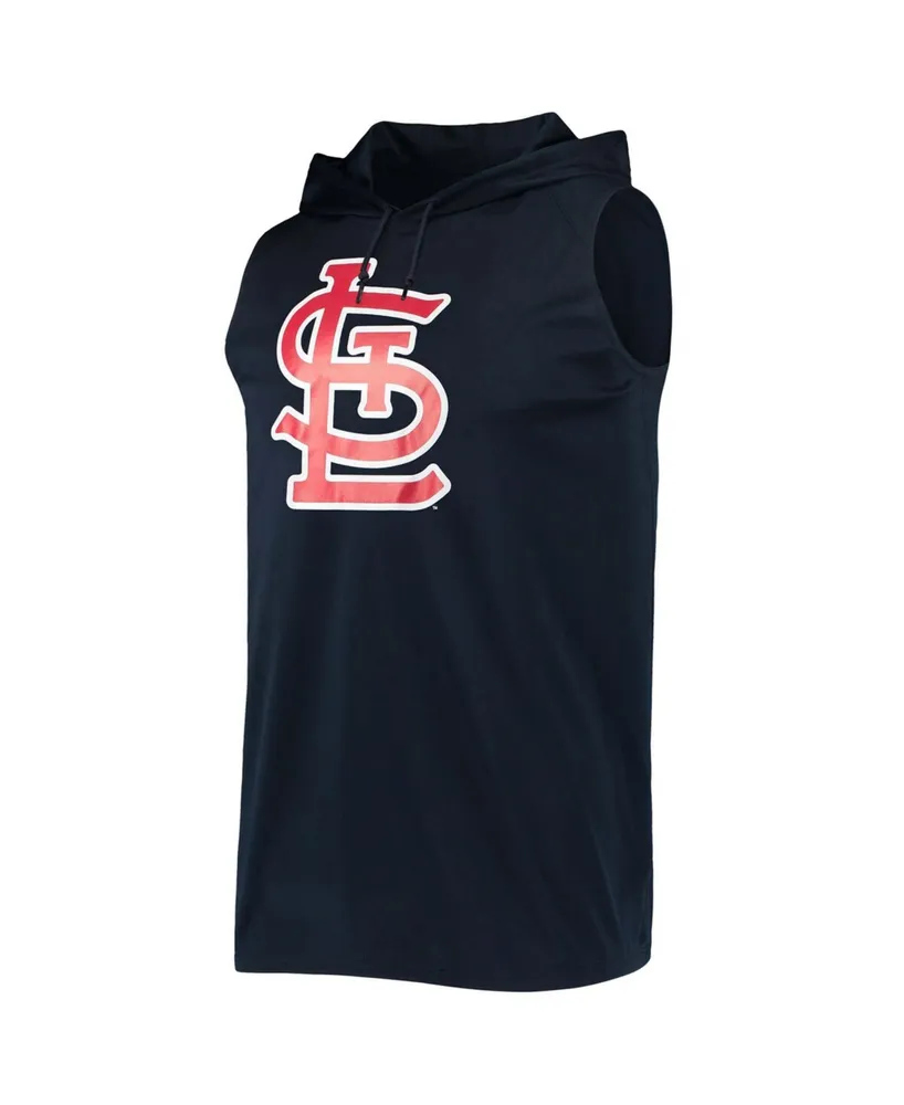 Men's Navy St. Louis Cardinals Sleeveless Pullover Hoodie