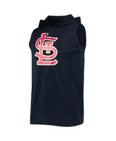 Men's Navy St. Louis Cardinals Sleeveless Pullover Hoodie