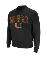 Colosseum Men's Miami Hurricanes Arch & Logo Crew Neck Sweatshirt