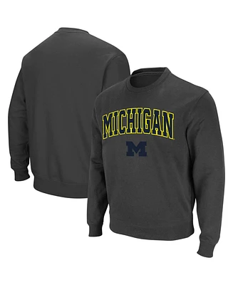 Colosseum Men's Michigan Wolverines Arch & Logo Crew Neck Sweatshirt