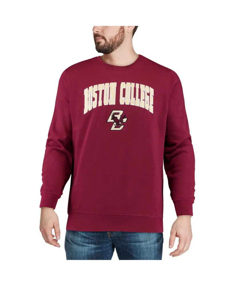 Men's Maroon Boston College Eagles Arch Logo Crew Neck Sweatshirt