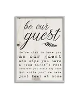 Stupell Industries Be Our Guest Poem Cursive Gray Framed Texturized Art