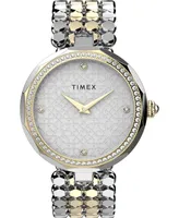 Timex Women's Asheville Two-Tone Low Lead Brass Bracelet Watch 34 mm