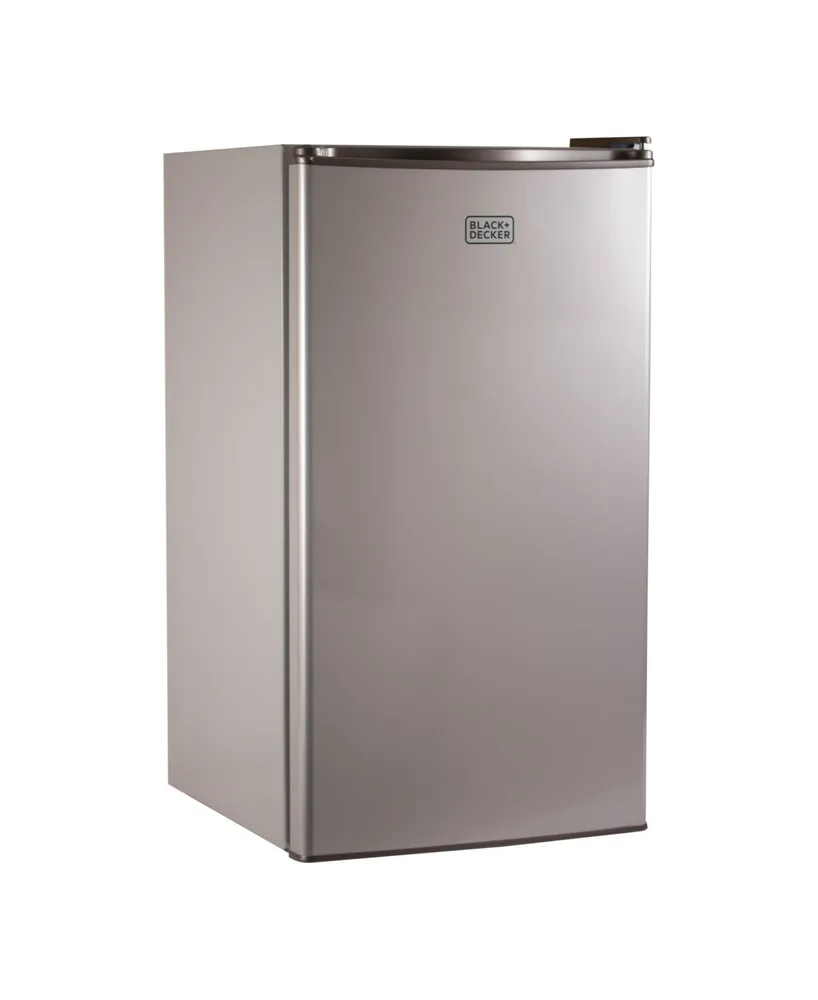 HOMCOM 3.2 Cu.Ft Mini Fridge with Freezer for Bedroom Dorm Home