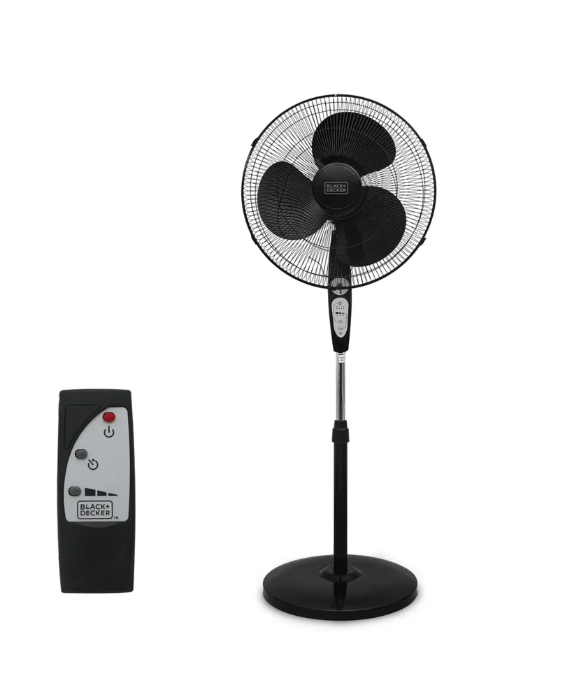 18 In. Stand Fan With Remote, White