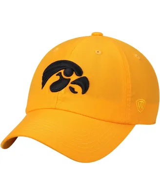 Men's Gold-Tone Iowa Hawkeyes Primary Logo Staple Adjustable Hat - Gold