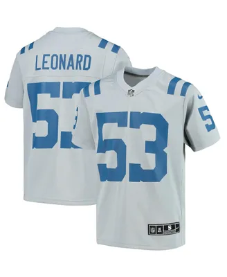 Big Boys Darius Leonard Gray Indianapolis Colts Inverted Team Game Jersey