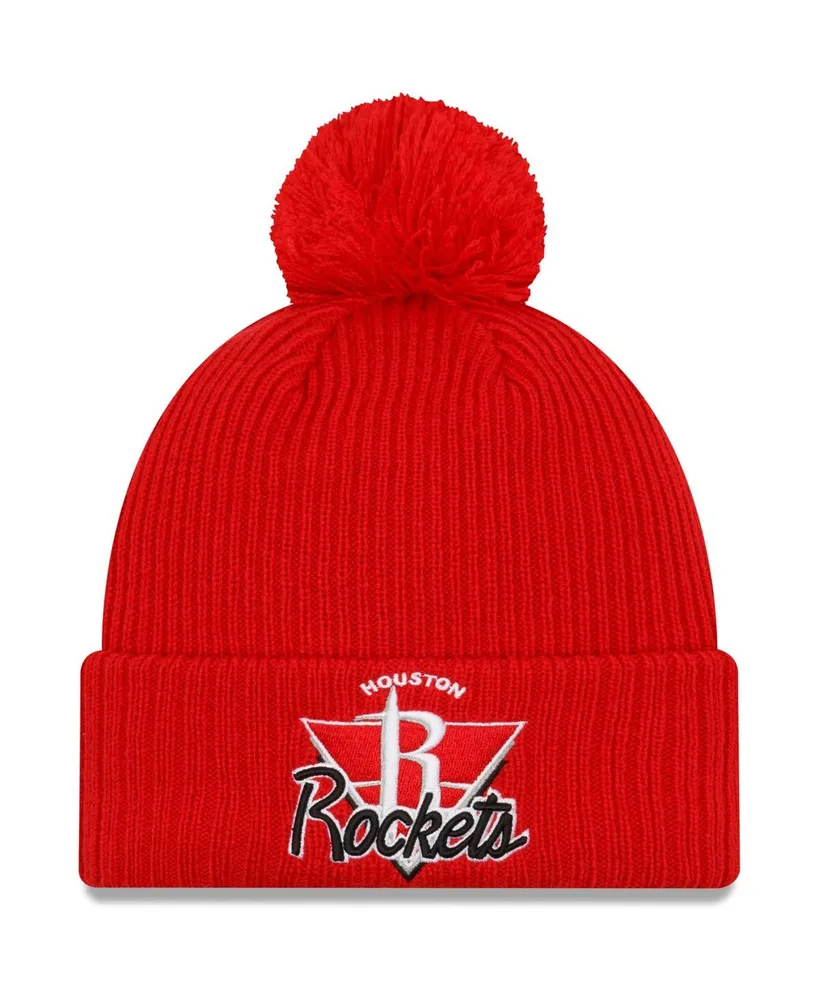 Men's Red Houston Rockets 2021 Nba Tip-Off Team Color Pom Cuffed Knit Hat