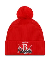 Men's Red Houston Rockets 2021 Nba Tip-Off Team Color Pom Cuffed Knit Hat