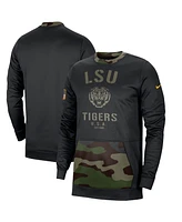 Men's Black, Camo Lsu Tigers Military Appreciation Performance Pullover Sweatshirt