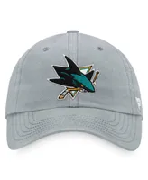 Men's Gray San Jose Sharks Core Primary Logo Adjustable Hat