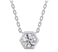 Portfolio by De Beers Forevermark Diamond Honeycomb Solitaire Pendant Necklace (1/ ct. t.w.) in 14k White or Yellow Gold