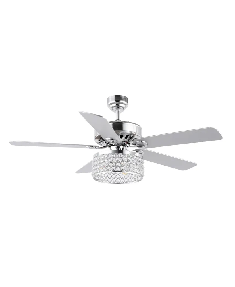 Kristie 3-Light Modern Glam Drum Led Ceiling Fan with Remote