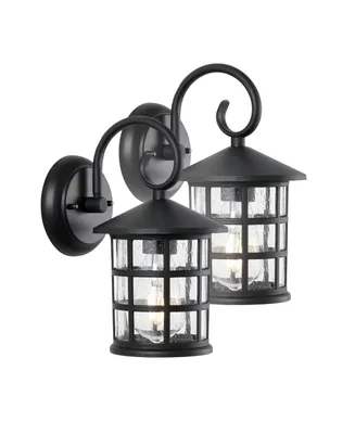 Cadiz 1-Light Cottage Rustic Scrolled Lantern Led Outdoor Lantern, Set of 2