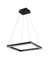 Nero Square Contemporary Modern Integrated Led Pendant Light