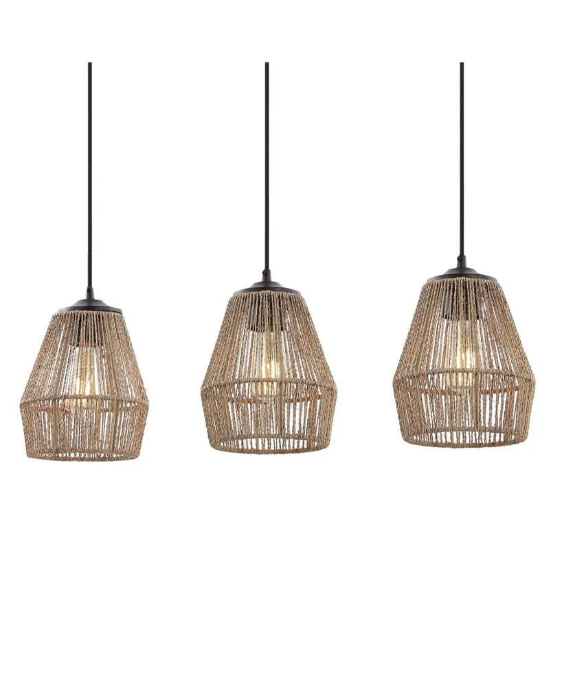 Ibiza Island 3-Light Bohemian Coastal Led Pendant