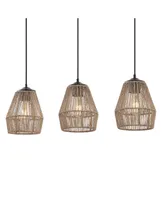 Ibiza Island 3-Light Bohemian Coastal Led Pendant