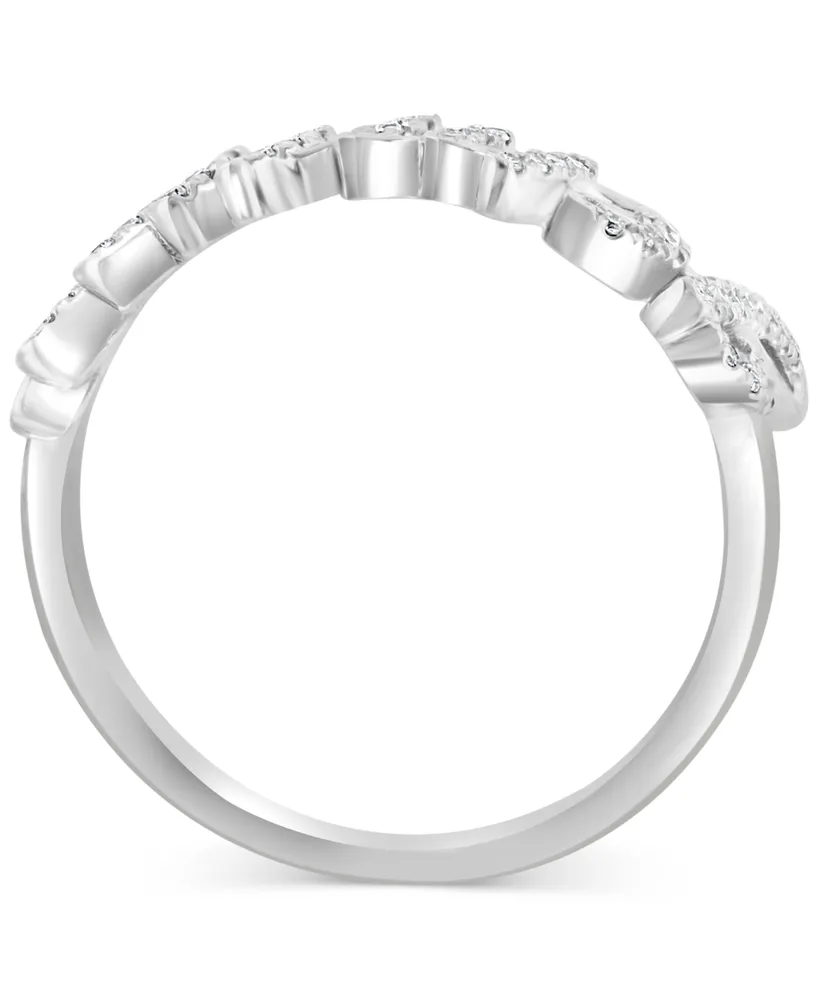 Effy Diamond Zodiac Gemini Ring (1/8 ct. t.w.) Sterling Silver